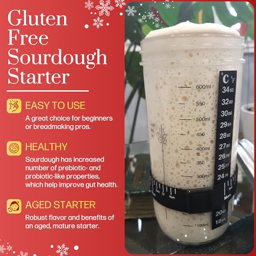 Gluten Free Sourdough Starter - 100+ Year Old Dehydrated Heirloom Style Sourdough Starter Kit for Sourdough Bread, Pizza, Buns, Pancakes, Muffins | Easy to Use | Beginner Friendly - Image 7