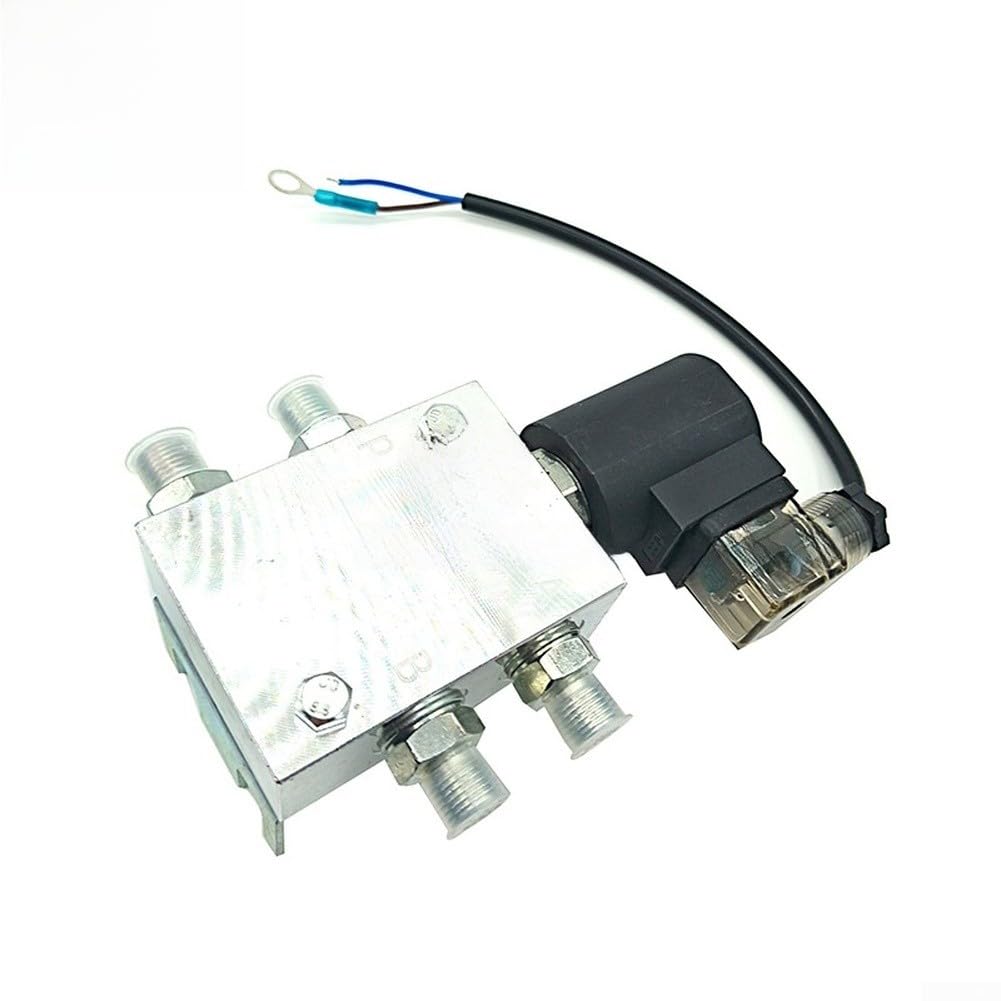 Électrovanne hydraulique 12 V 24 V pour pelleteuse Raccord rapide avec construction à 4 voies 2 positions Étanche Avec support (12 V)