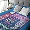 Wisegem 18th Birthday Gifts for Girls - Gifts for 18 Year Old Teen Girl Decorations 60"x50" Blankets - Presents for Daughter Bestie Sister- 18 Yr Birthday Gift Ideas - 18th Bday Decor #4