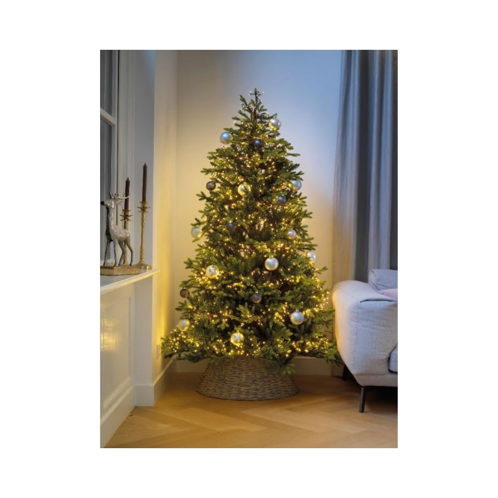 Luci di Natale Luci Di Natale Cluster da 15,5 MT con 1128 led bianco Caldo,Cavo Verde con Timer e Memoria, 8 Effetti di Luce, Impermeabili IP44