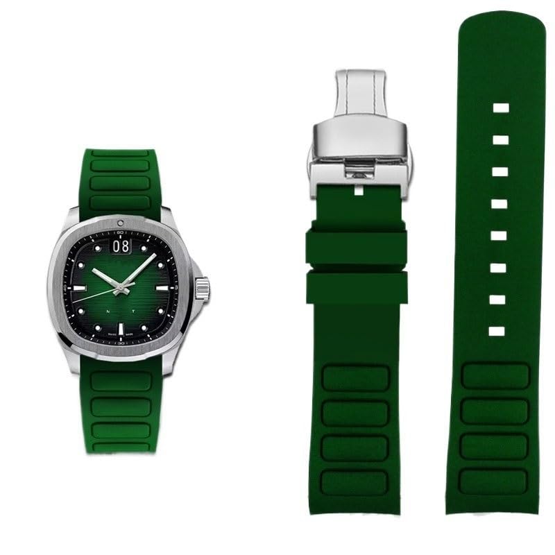 Bracelet sport silicone vert pour montre Mido TV M049.526 interchangeable