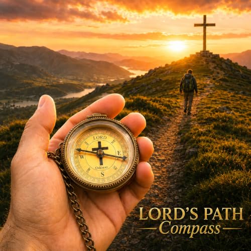 Brújula Lord's Path - Regalo Religioso Inspirador para Adolescentes y Hombres con Tarjeta de Saludos miniatura 2