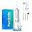 Professional Water Flosser - Advanced Dental Care for a Healthier Mouth, Gum, and Teeth - IPX7 Waterproof Oral Irrigator | 7 Replacement Tips, Travel-Friendly, Rechargeable - Oral Hygiene (White)