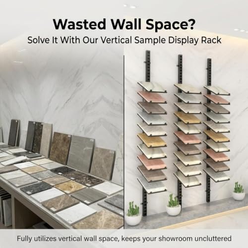 Expositor de azulejos de pared en metal de 220cm para paneles de puertas 5