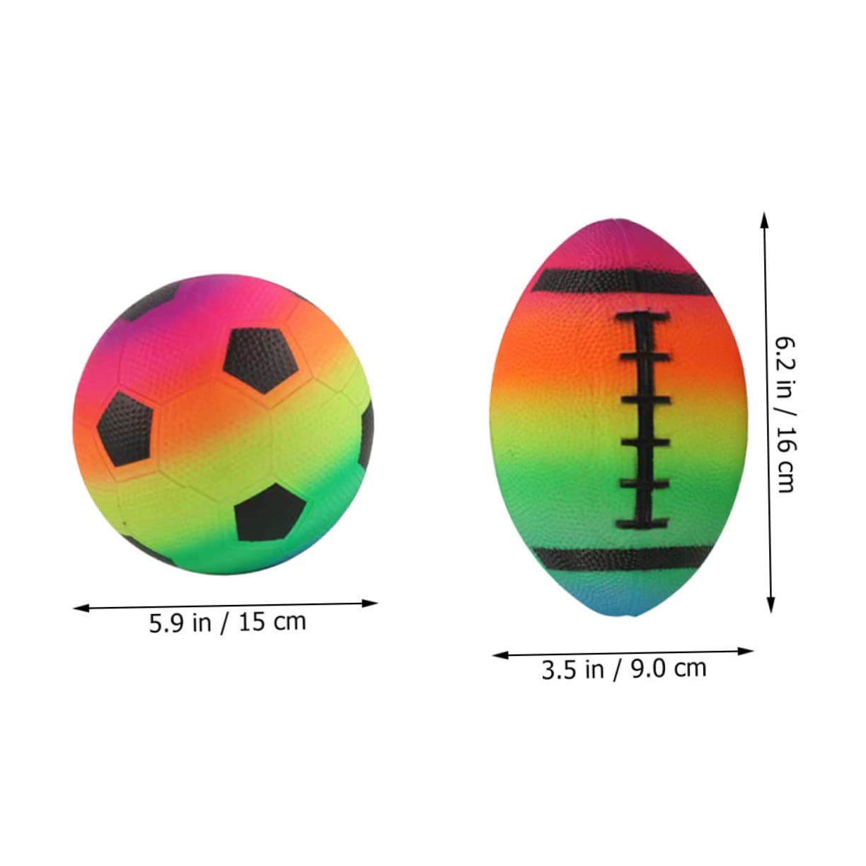 Toddmomy 4pcs Rainbow Bouncing Ball Jumping Balls for Outdoor Fun Lightweight for Summer Beach Play Promotes Coordination and Active Play
