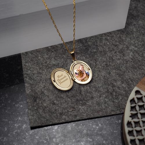 PicturesOnGold.com 14K Gold Filled Oval Locket 5/8 inch x 3/4 inch3