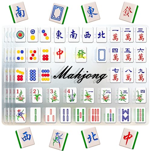 4 piezas barajadoras de fichas Mahjong para mezclar