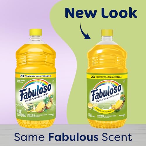 Image of Fabuloso Multi-Purpose Cleaner, 2X Concentrated Formula, Floor Cleaner, Pineapple Scent, 56 fl oz