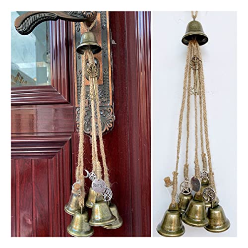 Witches Bells Door Protection Charm Boho Wind Chimes Hanging Ornaments Feng Shui Hanging Bells Witchcraft Supplies for Garden Porch Window Home Decoration - Image 4