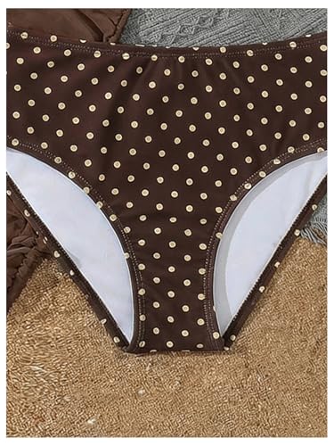 Image of RoseSeek Girl's 3 Piece Cute Bowknot Bathing Suit Halter Triangle High Waisted Swimsuit with Beach Cover Up Skirt