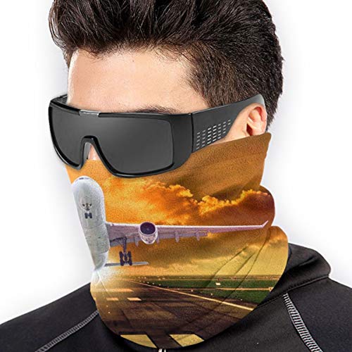 Airplane Seamless Face Mask Bandanas, Multifunctional Neck Gaiter Shield Scarf for Motorcycle Cycling