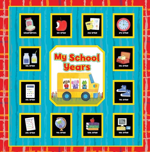 Image of School Years Red and Blue Memory Keeper with Storage Pockets - Preschool to 12th Grade - PI Kids