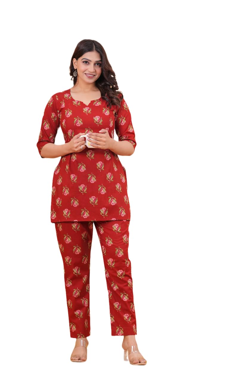 Maternity Feeding Coord Set, Floral Print, 3/4 Sleeves, Women's Ethnic Wear-picture-45