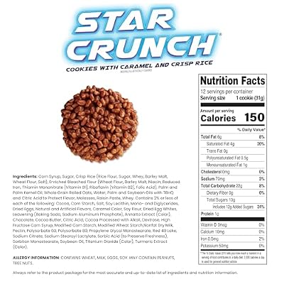 Little Debbie Star Crunch Cosmic Cookies, 96 Individually Wrapped Cookies (8 boxes)