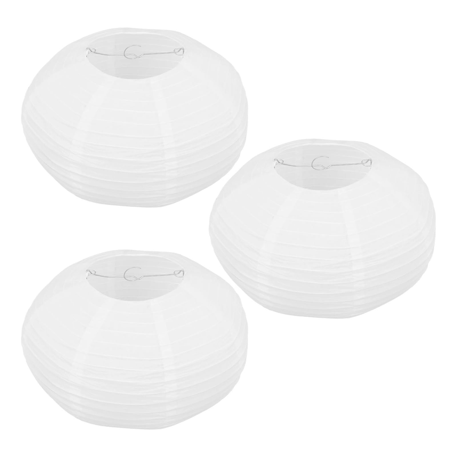 HKYBCF Lamp Shade 3pcs Paper Lantern Shad Foldable Hanging Lampshades Bedroom Decor Oval Lanterns Ceiling Shades for Bedroom