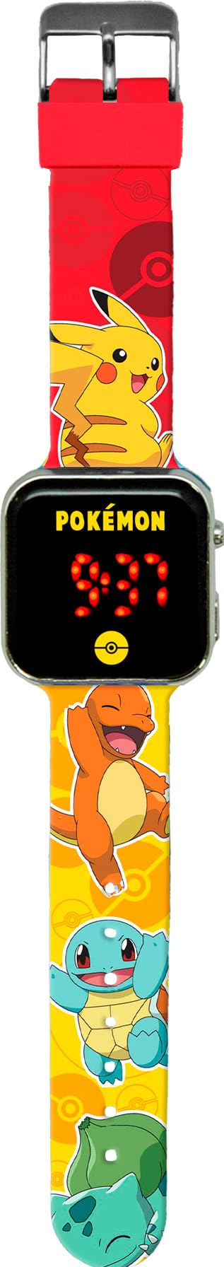 Kids Licensing Orologio digitale unisex per bambini automatico con cinturino in plastica POK4435, Pokemon