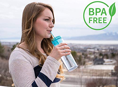 Strata Cups Skinny Tumblers 4 Colored Acrylic Tumblers With Lids And Straws | Skinny, 16Oz Double Wall Clear Plastic Tumblers With Free Straw Cleaner & Name Tags! (Multicolor, 4) #TOP3