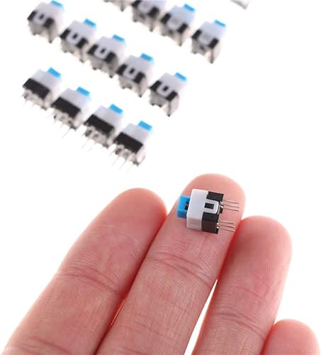 Interruptor táctil momentáneo con cierre de 0.276 x 0.276 in, interruptor de botón táctil de encendido/apagado, DIP-6pins