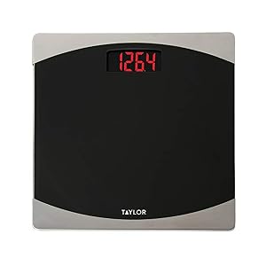 Taylor Glass Digital Bath Scale Black Silver