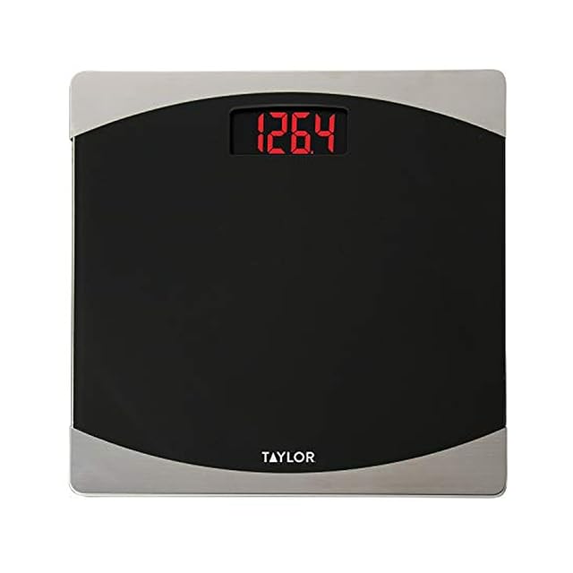 Taylor Glass Digital Bath Scale Black Silver