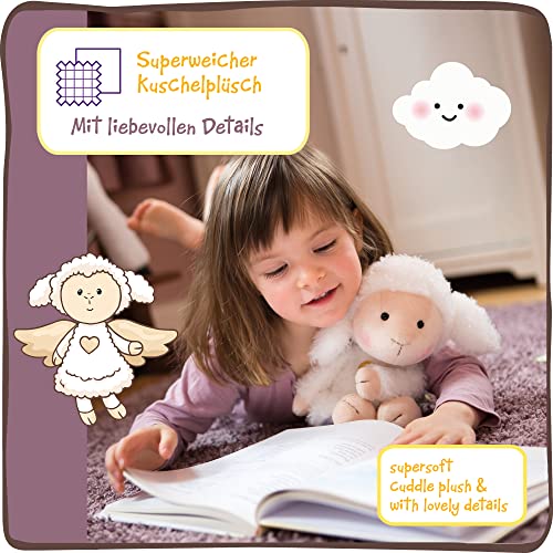 NICI Kuscheltier Schutzengel La La Lammie 30cm mit goldenem Herz & Flügeln in Geschenkbox – Schaf-Engel Plüschtier für Mädchen… – Ansicht 5