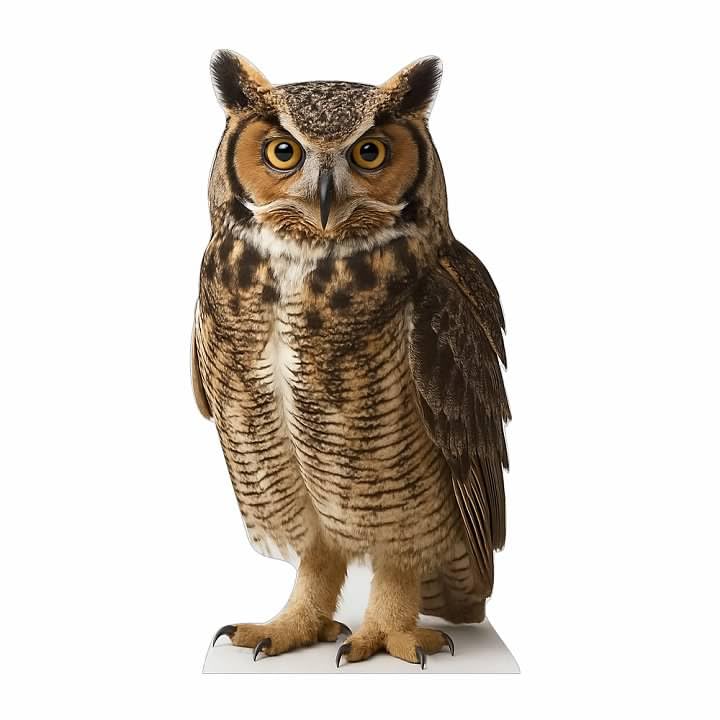 Image of Owl 5FT Life Size Cardboard Cutout - A Fun Animal Standup for Photo Booths, Birthday Parties, and Events