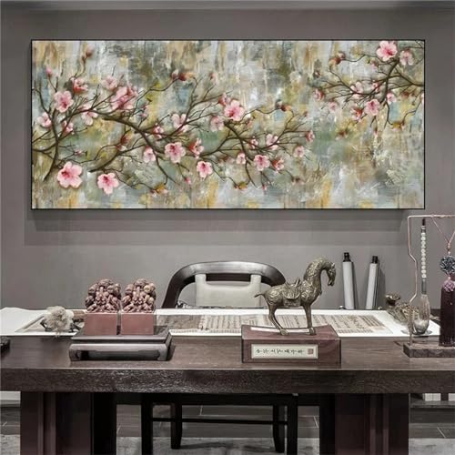 Diamond Painting Adulte Fleurs Colorées 90x180cm | Kit Broderie Diamant Grand Format