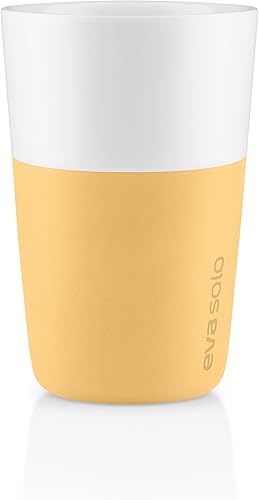Miniatura 3 de Eva Solo  2 Tazas Tumbler de Café Latte  Tazas Tumbler de Café de Porcelana de 12 oz con Agarre Recubierto de Silicona  Apto para Lavavajillas