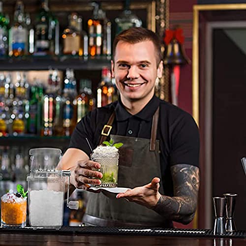 Zher-Lu Hand-Crank Ice Crusher, Ice-Maker Machine, Clear Ice Crusher For Home 1.25L Chrome Plated Ice Grinder Ice Cube Drinks Chopper Stirrer (Transparent) #TOP6