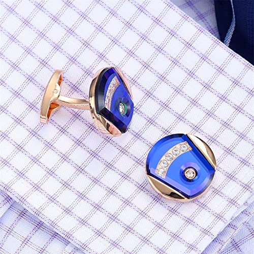 xiukou Jongens manchet shirt jurk Frans blauw ja manchetknopen tie clips zakelijke vergadering feest pak sieraden manchet nagels (Color : A, Size : One size) - Image 7