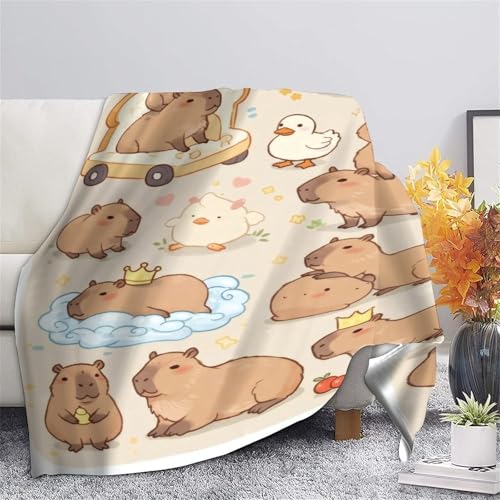 Plaid capybara mignon pour des soirées cocooning en couple