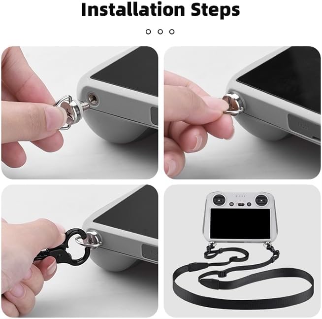 Miniatura 7 de Correa de cuello de PU correa de hombro ajustable controlador RC acollador para DJI RCRC 2RC Pro Drone Accesorios de control remoto, Gris