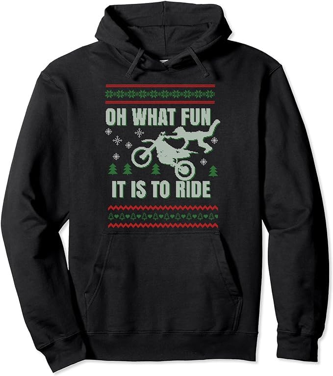 Oh What Fun IT is to Ride Black Hooded Sweatshirt