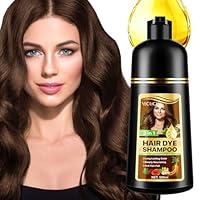 Haarfärbeshampoo für Graues Haar,3-in-1 Langanhaltende Haarfarbe,Sofort-Haarfarben-Shampoo Haarfärbung Instant Hair Color Shampoo für Männer Frauen, Herbal Ingredients (500ML) (Kaffee)