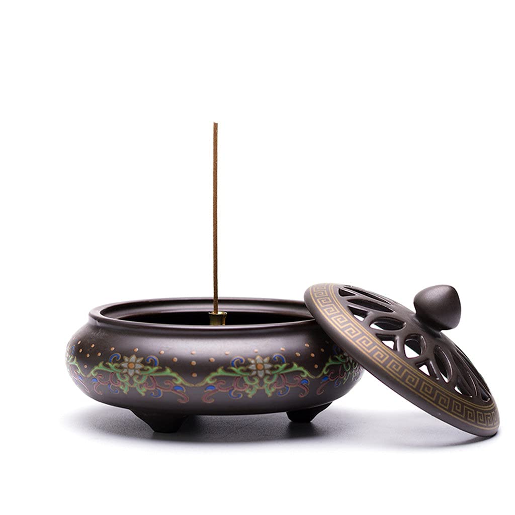 Amazon.co.jp: 七宝焼きセラミック香炉塗装コイル香炉サンダルウッド