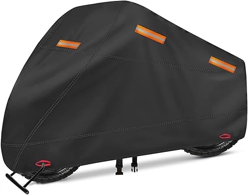 OWEEIO Funda gruesa para motocicleta 600D resistente, cubierta impermeable para exteriores, cubierta universal para vehículo de motocicletas con