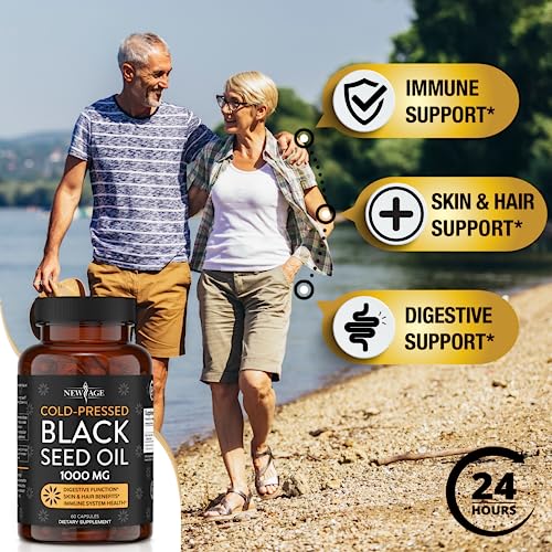 Black Seed Oil Softgel Capsules - Premium Cold-Pressed Nigella Sativa Producing Pure Black Cumin Seed Oil - Non-Gmo & Vegetarian (60 Softgels) #TOP2