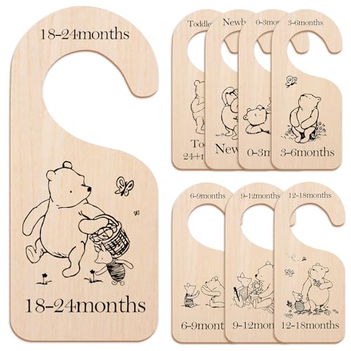 Image of Baby Closet Divider -Nursery Decor Wardrobe Baby Closet Organizer,Daisy Design Nursery Decor Clothes Hanger Dividers for Sorting 8 from Newborn to 24+ Months