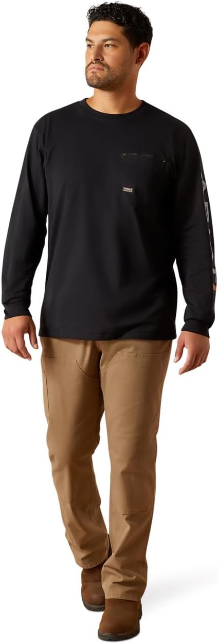 ARIAT Men's Rebar Workman Logo T-Shirt - Image 4