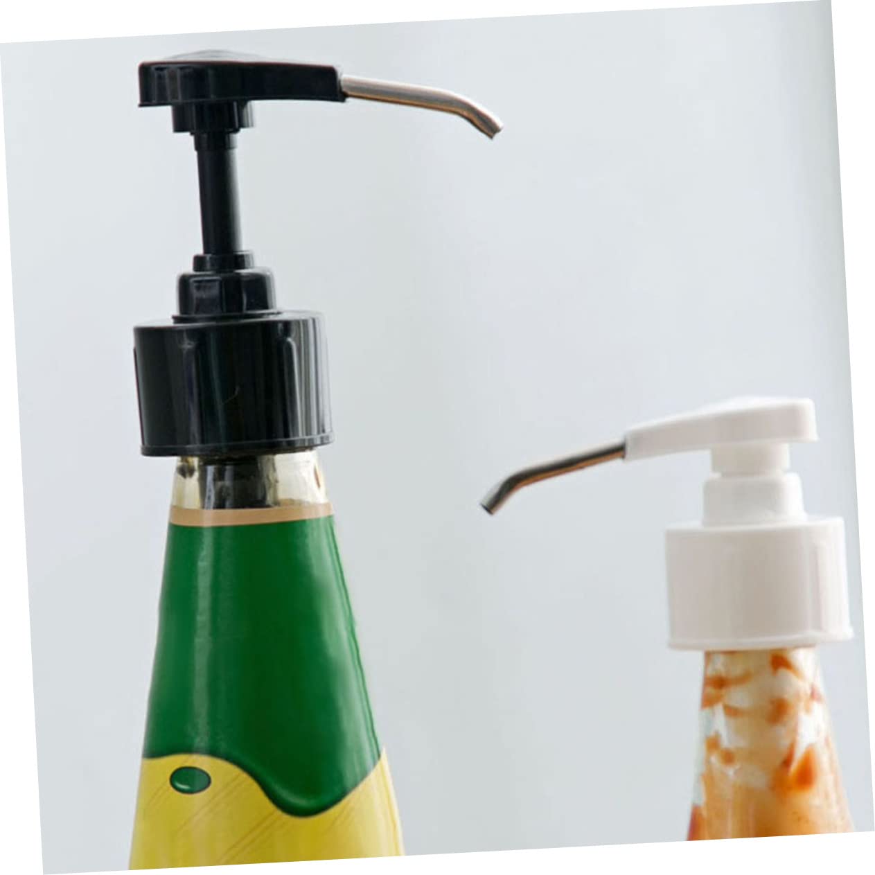 Mikinona Oyster Sauce Press Set 1 Piece Nozzle for Sauce Bottle Easy Install Use Ergonomic Design Stainless Steel Kitchen Accessories