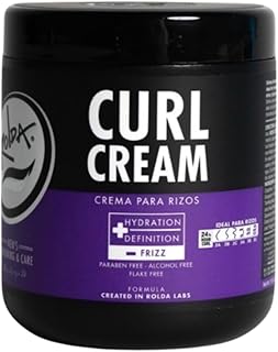 Rolda Curl Cream - Curly Hair Products for Men - Anti Frizz Curl Defining Cream with Oil Blend - Hydrates, Enhances Shine & Texture - Nourishes & Softens Strands - Non-Greasy & Lightweight (17.6 oz)
