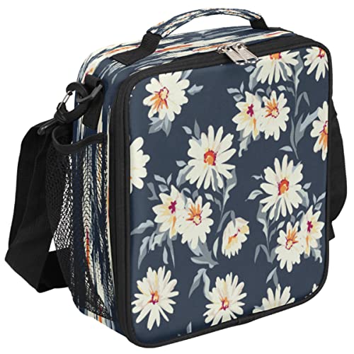 Daisy Insulated Lunch Bag For Girls Women,Daisy Flower Cooler Thermal Tote Kids Reusable Lunch Box Container For School Picnic Work Office Travel Outdoor #TOP29