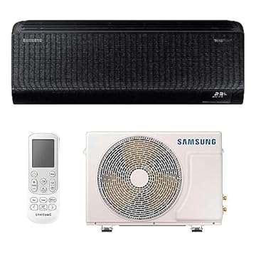 Ar-condicionado Split Inverter 12000 Btus Samsung Windfree Connect Black High Wall Quente e Frio Ar12csecabtnaz/ar12csecabtxaz 220v