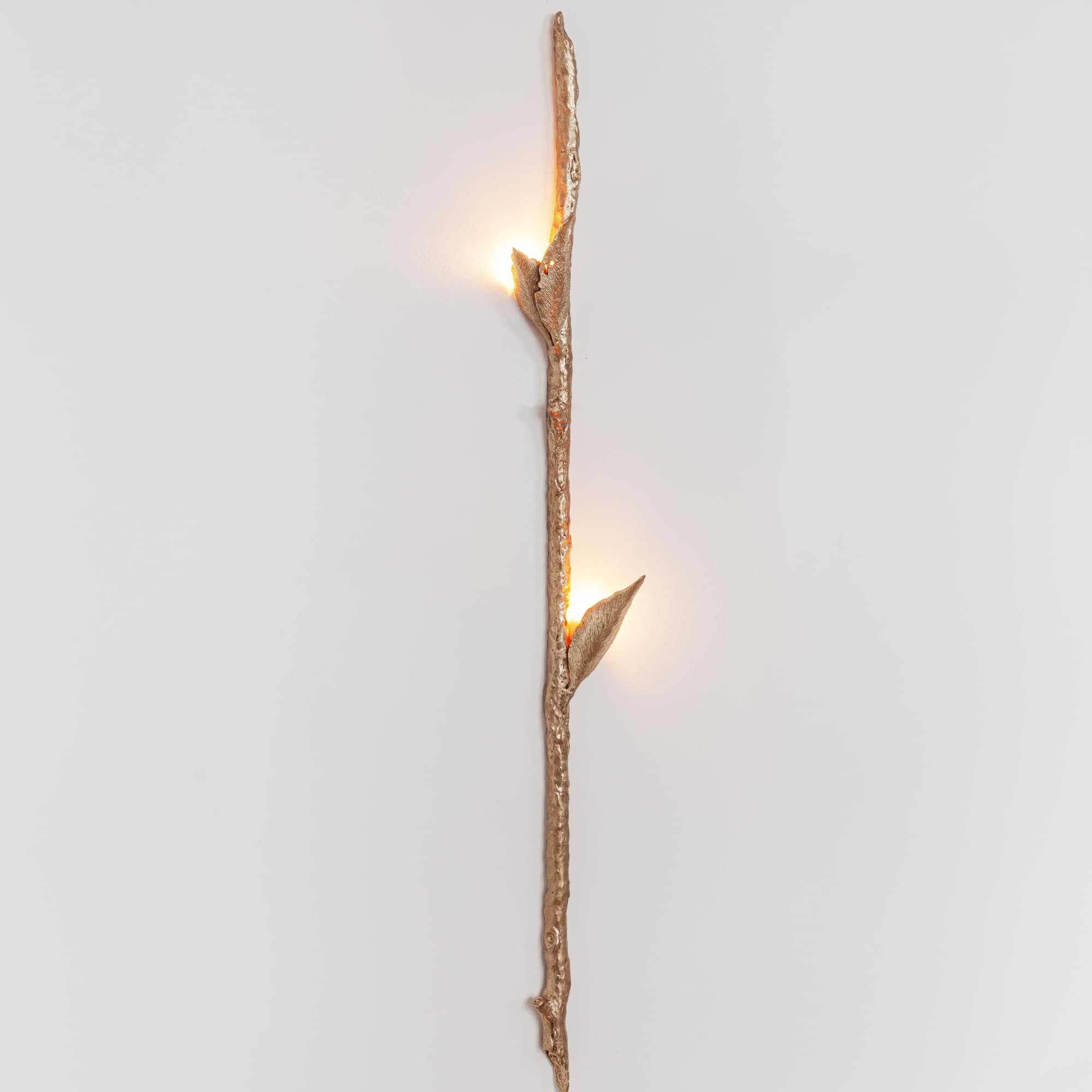 TWIG by VETVI Designer Brass Wall Light Sconce Illumination for Classic and Modern Indoor Interior of Living room Bedroom Natural Design LED Light Source