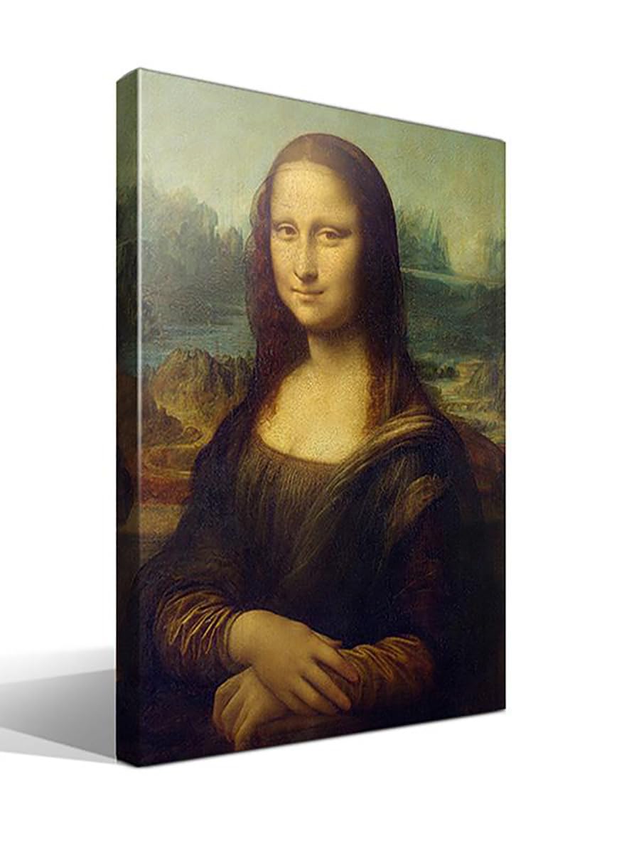 La Gioconda - Mona Lisa | Leonardo da Vinci | Renacimiento | Cuadro Canvas Wall Art | Impresión Giclée lienzo algodón puro | Bastidor 3cm | 55x75cm