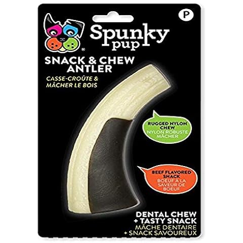 Spunky Pup 2110 Snack & Chew Antler Puppy Dog Toy Cover