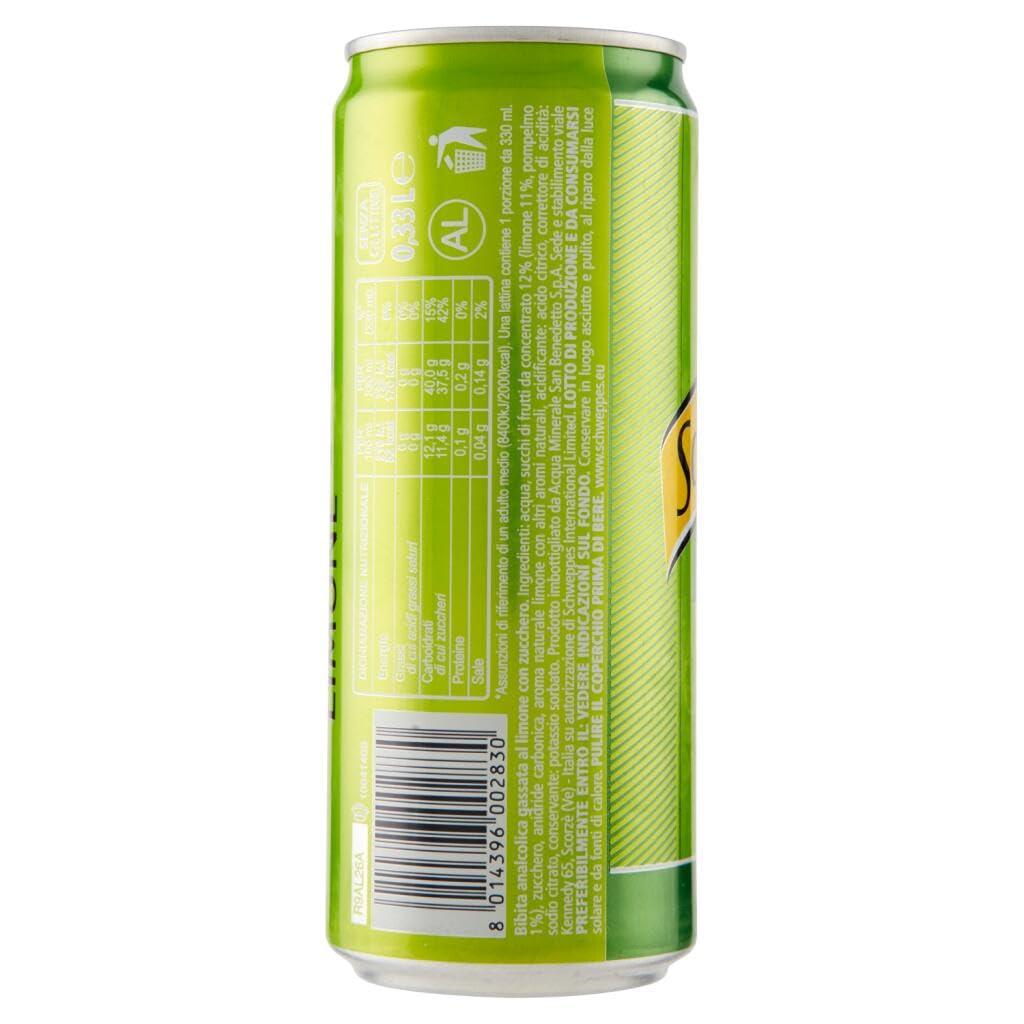 Italian Gourmet Zitronenlimonade 48 x 330 ml Dose – kohlensäurehaltiges Erfrischungsgetränk mit Zitronengeschmack, Vorratspack für Party & Alltag + Italian Gourmet Polpa