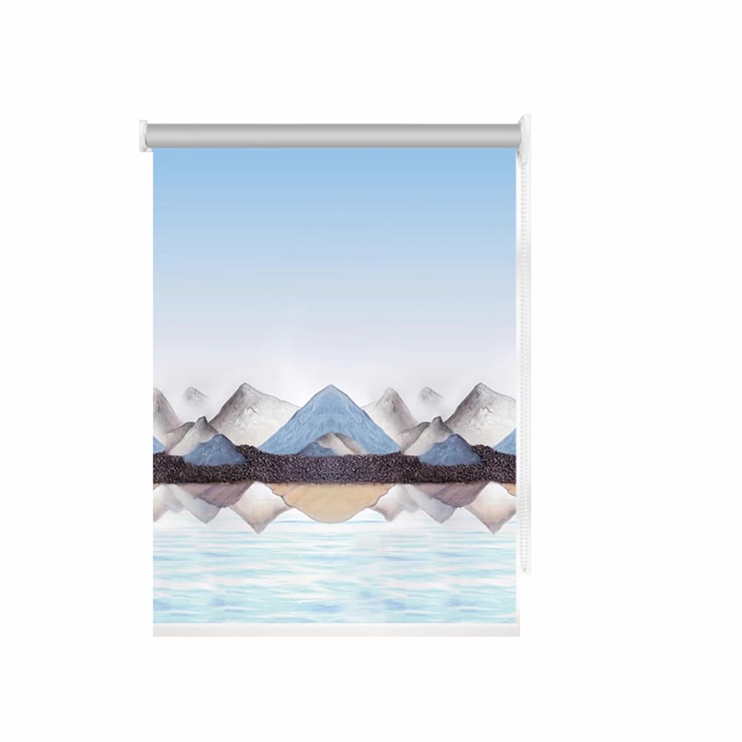 Blackout Window Roller Blind Shade Curtains Bathroom Bedroom Window Shade, Easy Fit, Home Decor Door Roller Shade (60x200cm,StyleB)