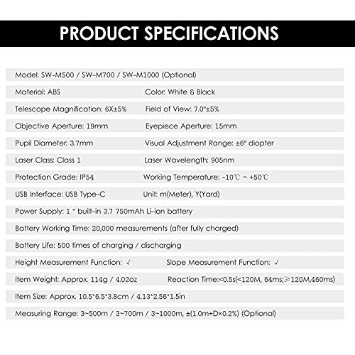 Funien-31000M-Medidor-de-Distancia-de-Alta-precision-Aumento-6X-Telespio-de-Golf-Digital-para-Exteriores-Regla-Telemetro-de-Golf-de-Man-mpensacion-de-trayectoria-de-Golf