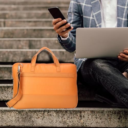 Image of Nautica Padded Laptop Sleeve Stylish Leatherette Bag | Waterproof Protective Cover with Handle & Detachable Sling Strap | Compact and Comfortable for Travelling | Suitable up to 15.6 Inch Laptop